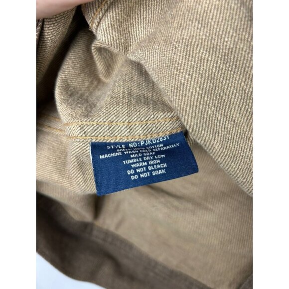 Phat Farm Mens Denim Jean Jacket XXXL Button Up Front Coat Brown VTG - Picture 9 of 16